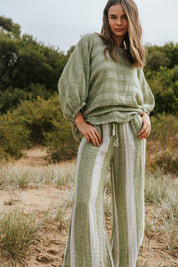 Alghero Pants - Green White Natural Mesh