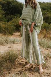 Olbia Top -  Chambray Green Combo