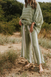 Alghero Pants - Green White Natural Mesh