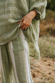 Alghero Pants - Green White Natural Mesh