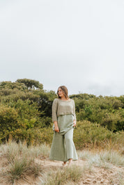 Monti Top - Chambray Green Spaced Heavy Mesh