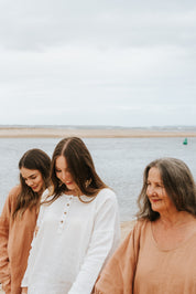 Moneta Top - Ivory Linen