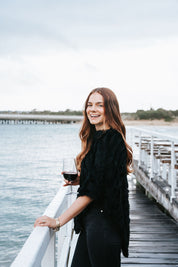 Fur Poncho - Black