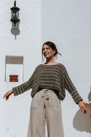 Monti Top - Black Natural Spaced Heavy Mesh