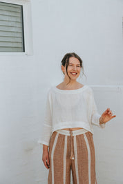 Monti Top - White Linen