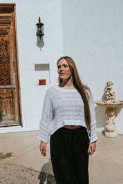 Monti Top - White Spaced Heavy Mesh