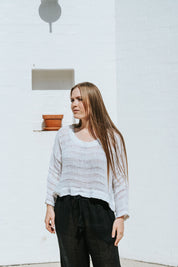 Monti Top - White Spaced Heavy Mesh