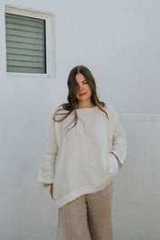 Ottana Top - Ivory Linen