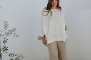 Ottana Top - Ivory Linen
