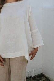 Ottana Top - Ivory Linen