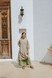 Sassari Dress - Natural Linen