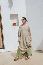 Sassari Dress - Natural Linen