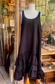Waterlily Ruffle Dress - Licorice