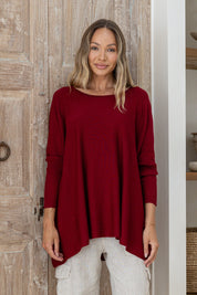 SN0309 Knit Top - Berry