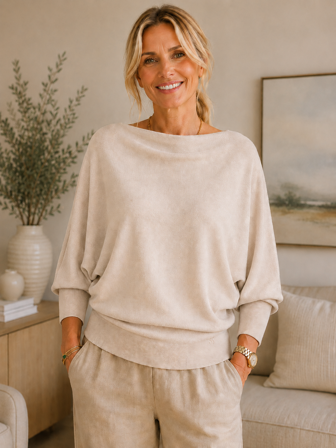 Ponchitta Knit Top - Sand