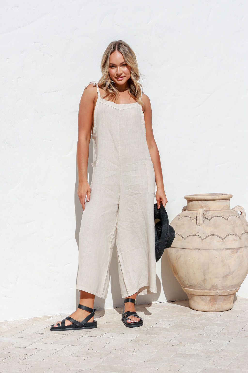 Gelsa Linen Jumpsuit - Sand