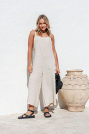 Gelsa Linen Jumpsuit - Sand