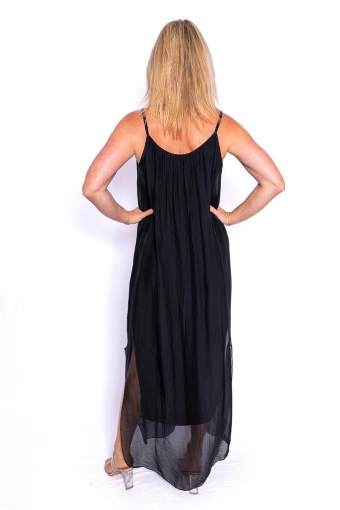 Adelina Silk Dress - Black