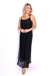 Adelina Silk Dress - Black