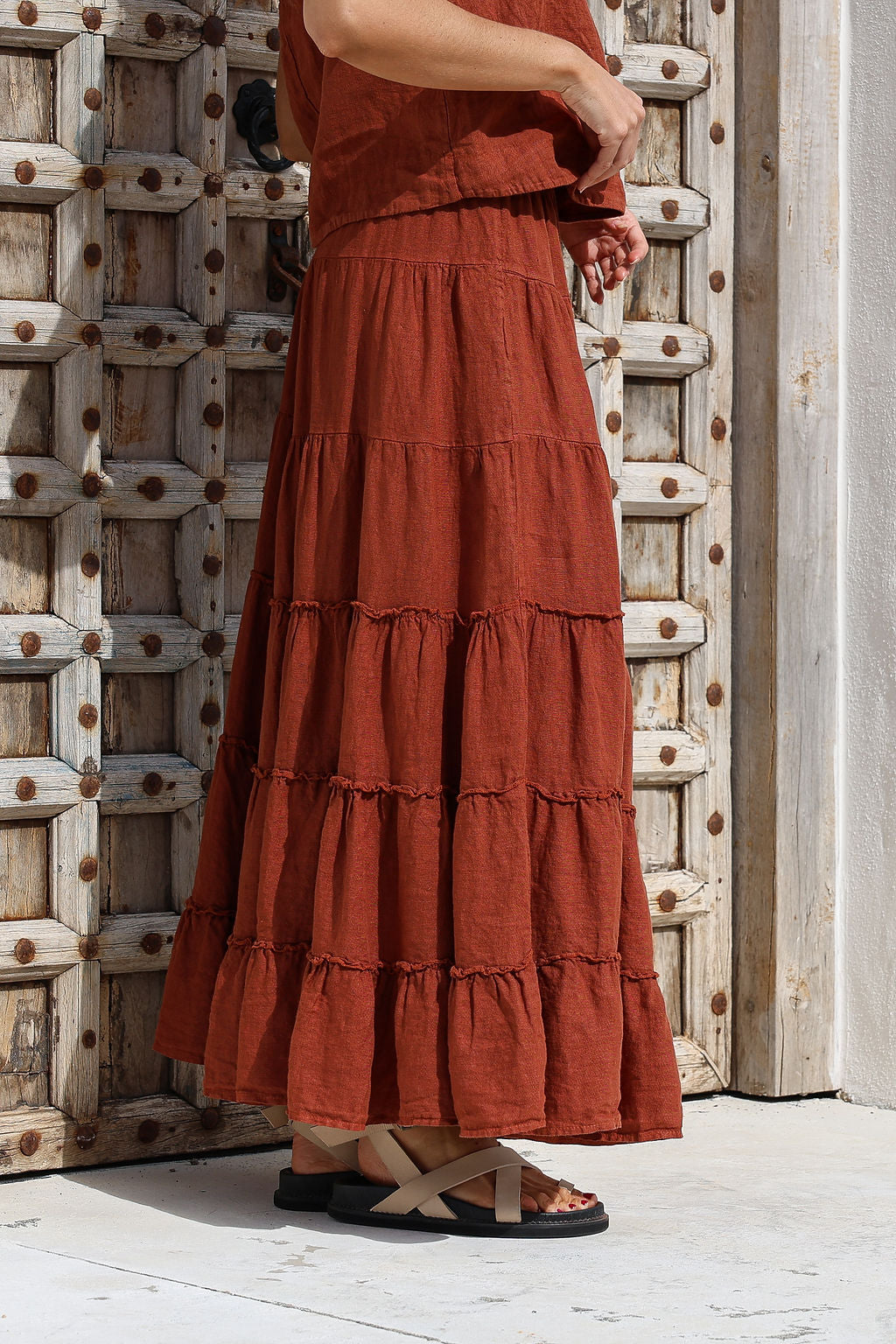 Zingara Linen Skirt - Coco