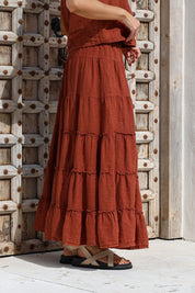 Zingara Linen Skirt - Coco