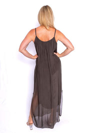 Adelina Silk Dress - Chocolate