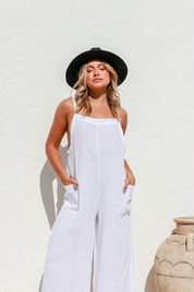 Gelsa Linen Jumpsuit - White