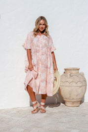 Peona Linen Dress - Sand