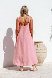 Sole Linen Dress - White