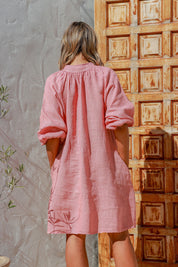 Felice Linen Dress - Forest