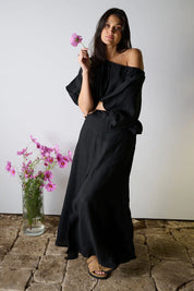 Amalfi Maxi Skirt - Black