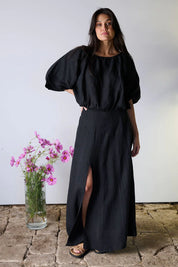 Amalfi Maxi Skirt - Black