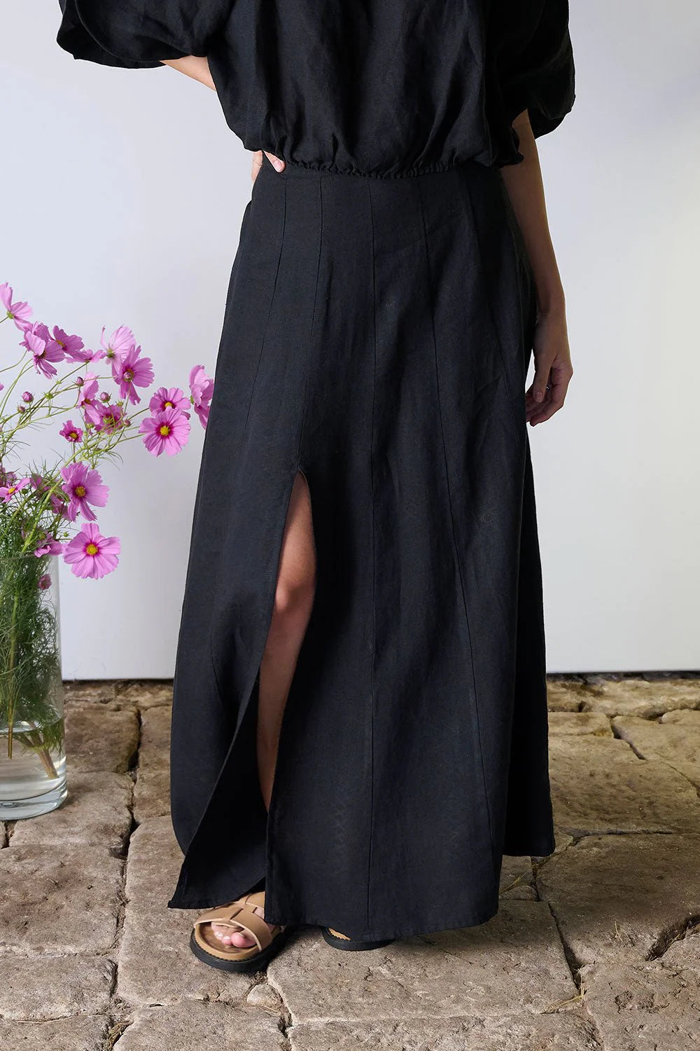 Amalfi Maxi Skirt - Black