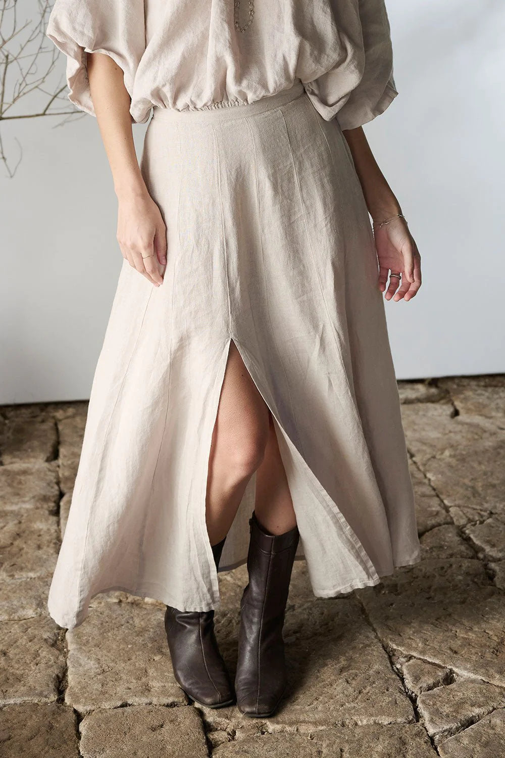 Amalfi Maxi Skirt - Natural