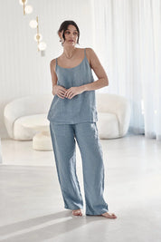 Fundamental Linen Cami - Blue