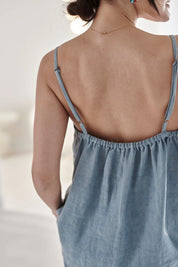 Fundamental Linen Cami - Blue