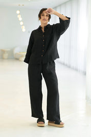 Fundamental Linen Shirt - Black