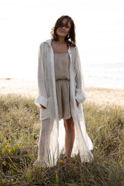 Desert Linen Duster - Off White