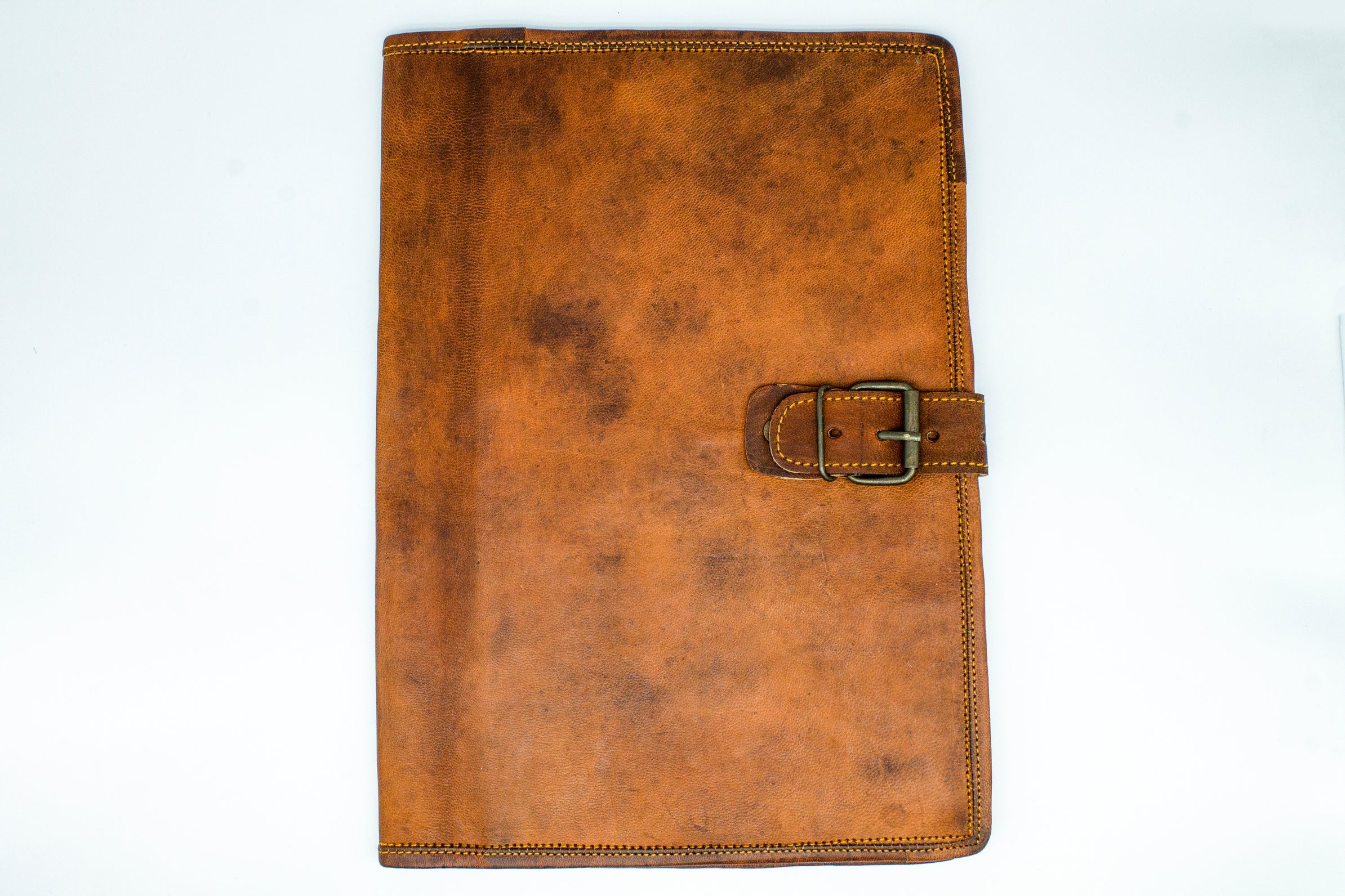 Goat Leather Book Cover With Buckle - A5