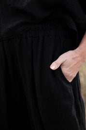 Arana Linen Pant - Black