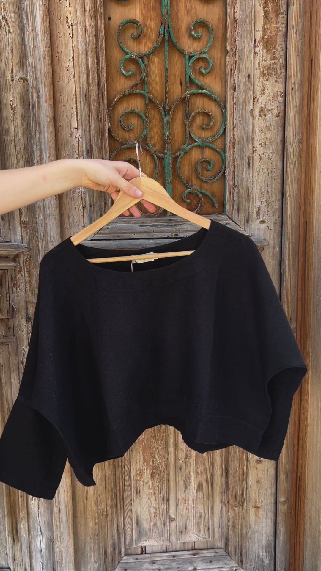 Monti Top - Black Linen