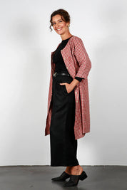 Jana Dress - Brick Check