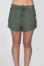 Linen Shorts - Khaki