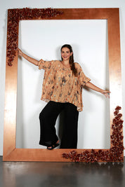 Mavis Shirt - Botanical Caramel