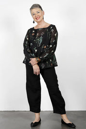 Courtney Shirt - Botanical Black