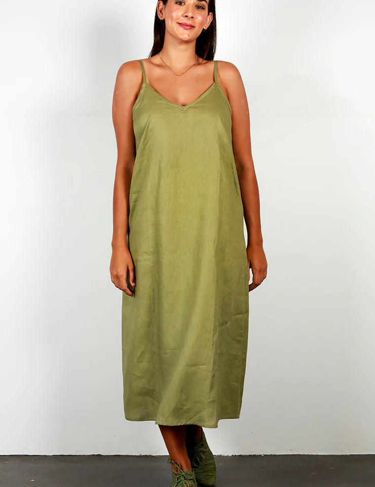 Slip Dress - Eucalyptus Tutto Bello Slip Dress - Eucalyptus Tutto Bello