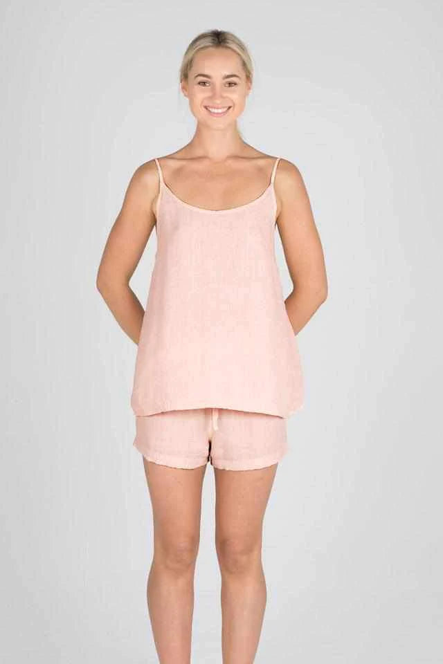 Linen Cami - Pink
