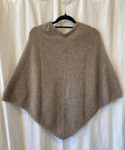 Possum/Merino Poncho - Berry