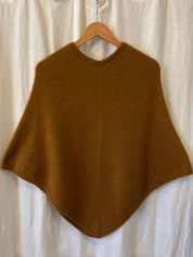 Possum/Merino Poncho - Berry