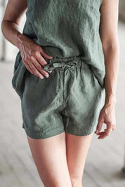 Linen Cami - Khaki